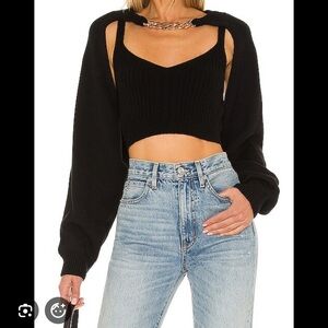 Bubish x REVOLVE Black Chain Detail Crop Top